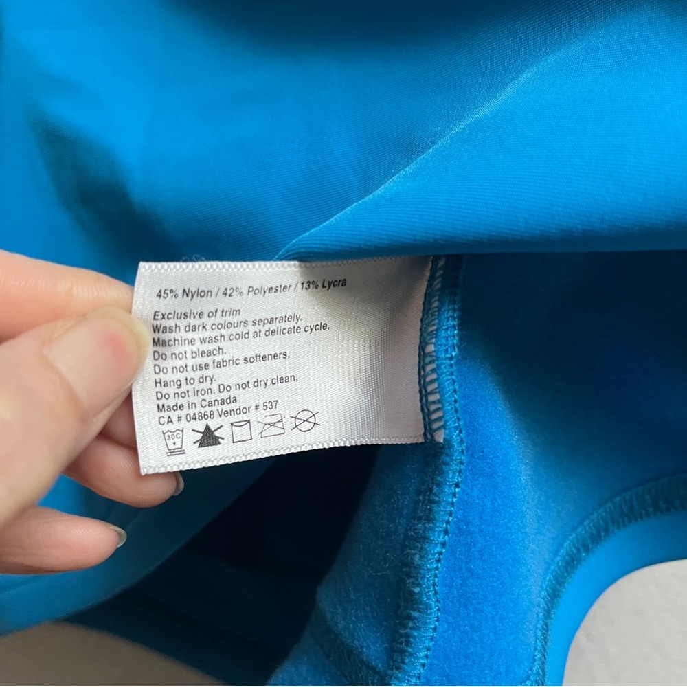 MEC Women's Blue Fleece-Lined Cycling Jersey Jacket Size S Made in Canada - Picture 7 of 9